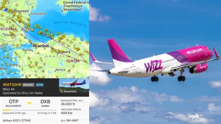 Alertă pe o cursă WizzAir București-Dubai. Avionul a fost întors din drum la Istanbul