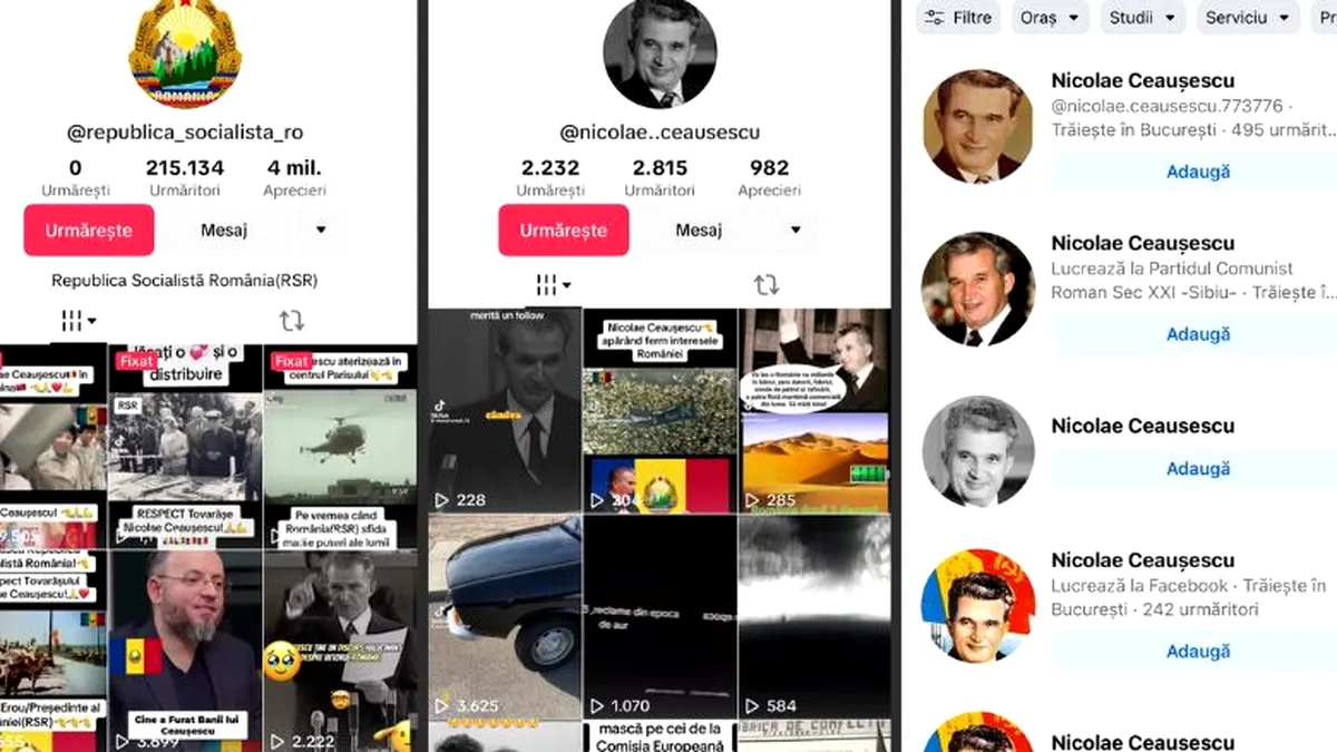 Nicolae Ceaușescu, viu pe TikTok. Un val de conturi false face ravagii pe social media