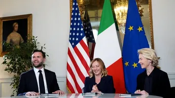 Roma: Giorgia Meloni, J.D. Vance și Von der Leyen, un pas înainte în comerțul UE-SUA
