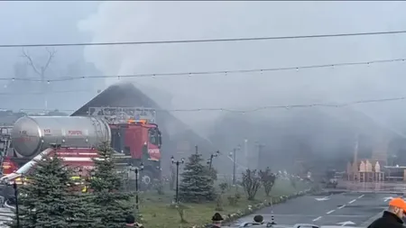Femeie găsită carbonizată după un incendiu care a mistuit o pensiune
