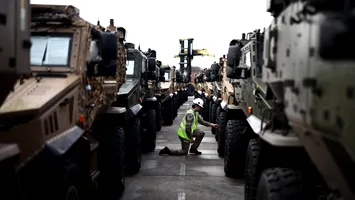 196 de vehicule militare au sosit la Cincu pentru o etapă a celui mai mare exercițiu NATO terestru, aerian și naval