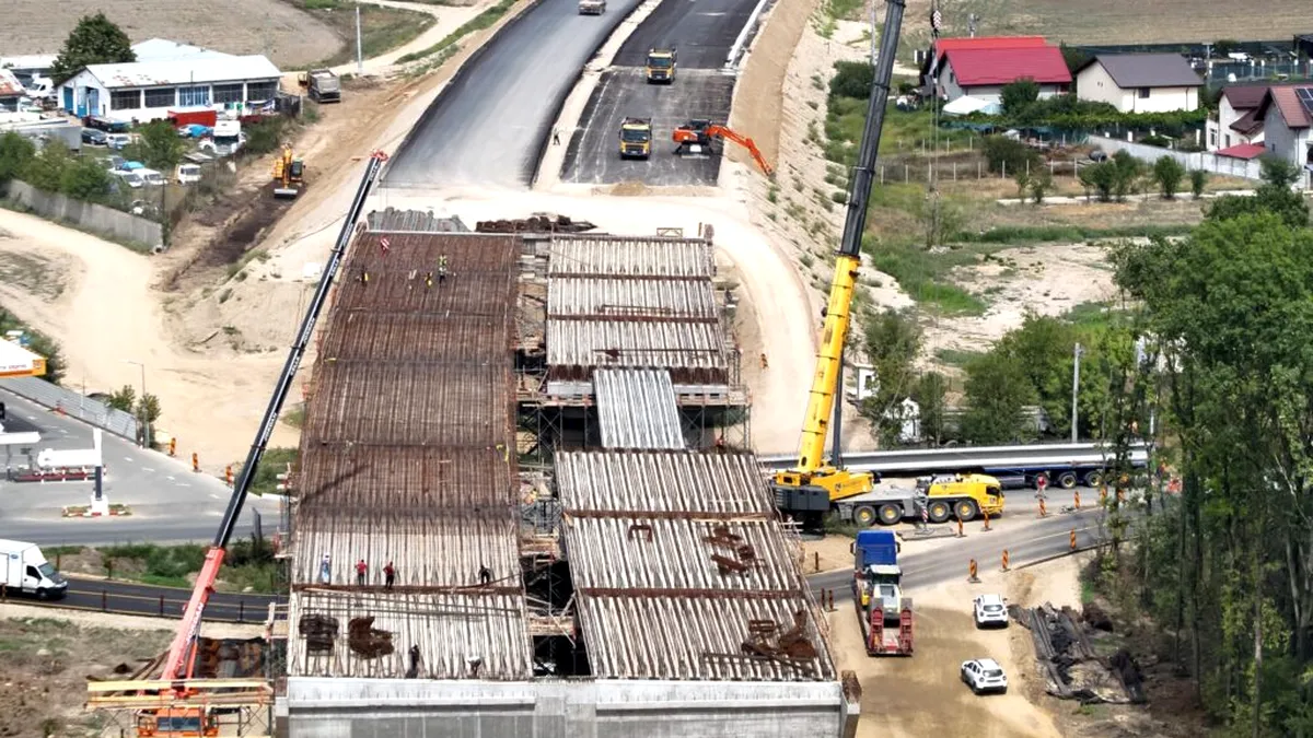 Imagini de ultimă oră de pe șantierul grecilor de la Aktor de pe Autostrada A0! Stadiul lucrărilor a ajuns la 75%