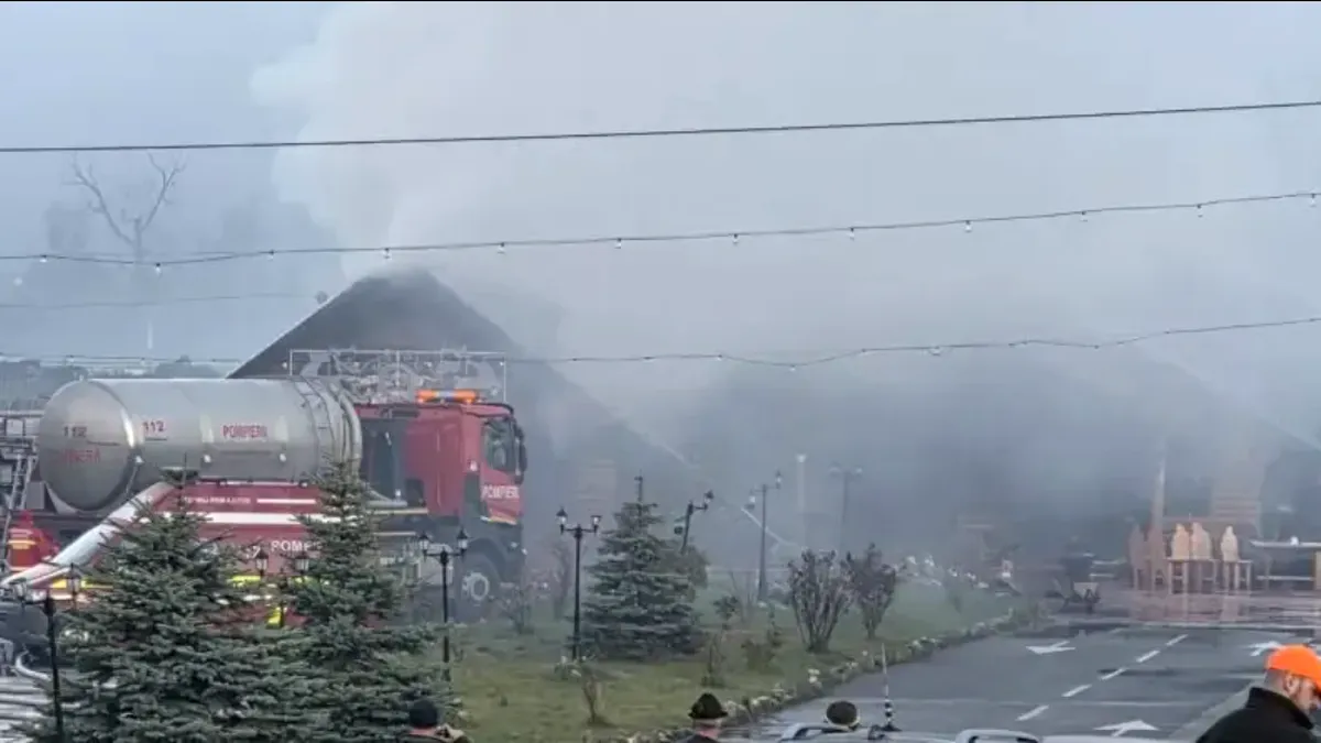 Femeie găsită carbonizată după un incendiu care a mistuit o pensiune