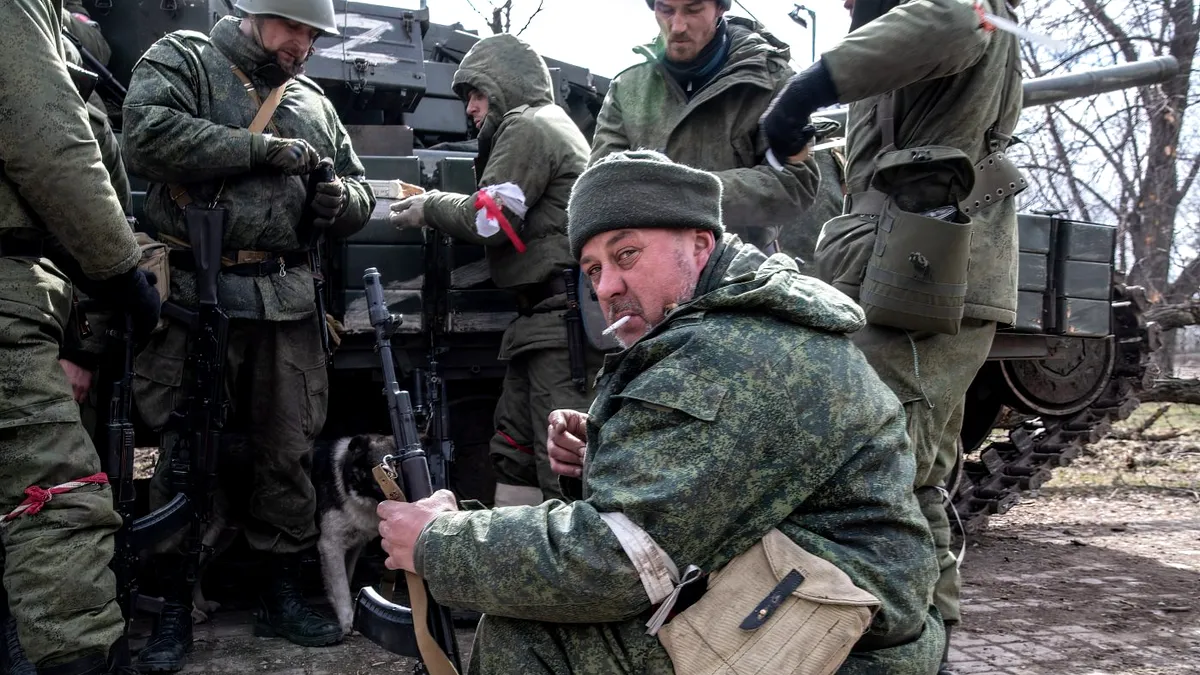 Nu peste tot rușii avansează pe front. Pe insulele din sud, militarii Moscovei mănâncă broaște și stuf