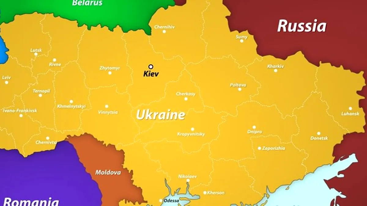 A apărut pe Telegram: Harta care atribuie României teritorii ale Ucrainei