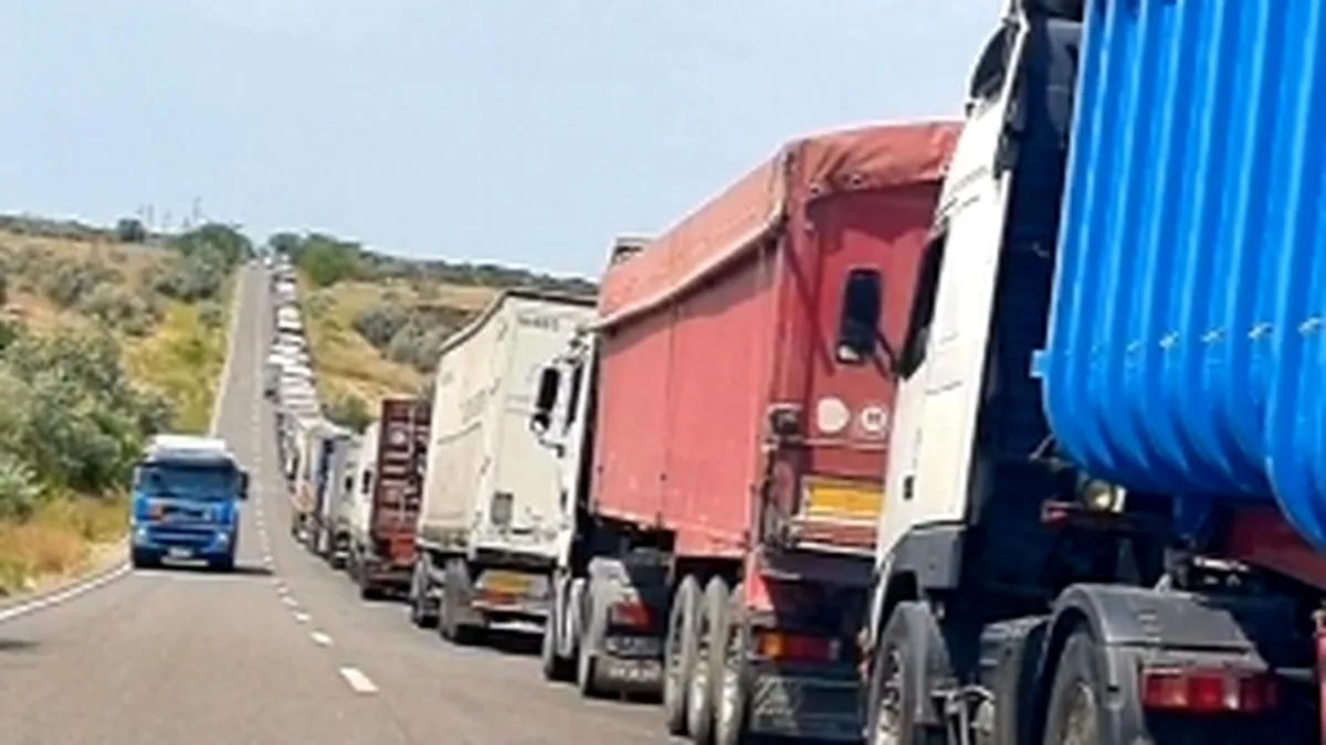 Cerealele din Ucraina suprasolicită șoselele din România