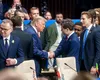 Prima strângere de mână Nicușor Dan – Donald Trump, la summitul NATO de la Haga