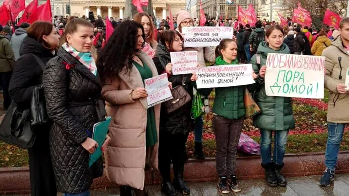 Jurnaliști arestați la Moscova, la protestul soțiilor soldaților aflați pe front în Ucraina