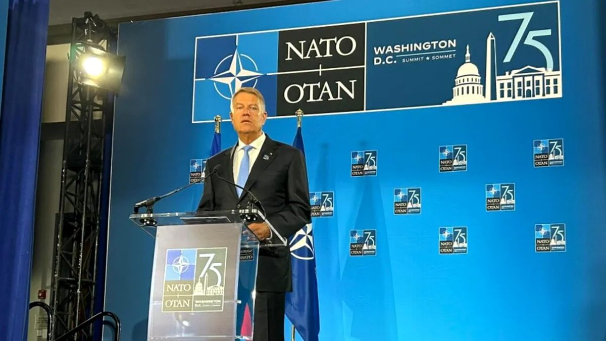 Iohannis la summitul NATO: „Negociem să primim un alt sistem Patriot în schimbul celui donat Ucrainei”