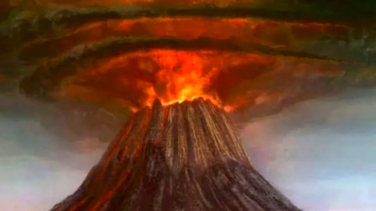 Cea mai mare erupție vulcanică din istoria omenirii. A modificat clima globală și a luat sute de mii de vieți