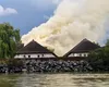 Incendiu de proporții în Delta Dunării. Arde un hotel renumit