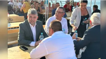 Întâlnire surpriză pe faleza din Tulcea între Victor Ponta și Marcel Ciolacu