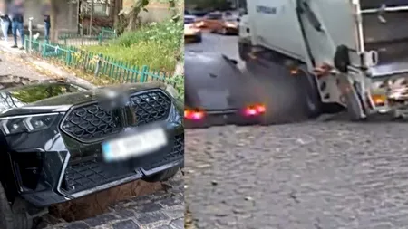 VIDEO O mamă și un copil, la doar un pas de o tragedie. Mașina în care se aflau a fost 