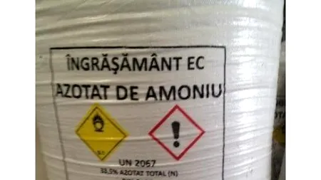 Tone de azotat de amoniu, descoperite de polițiști