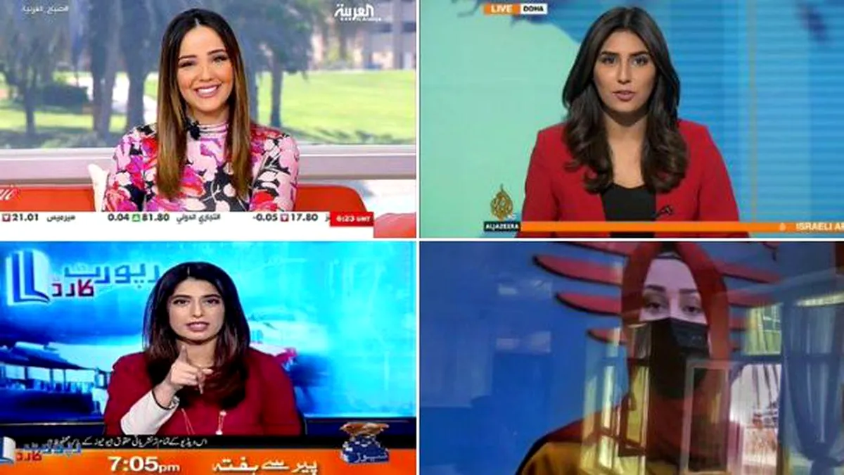 Gest sfidător al prezentatoarelor TV din Afganistan (FOTO)