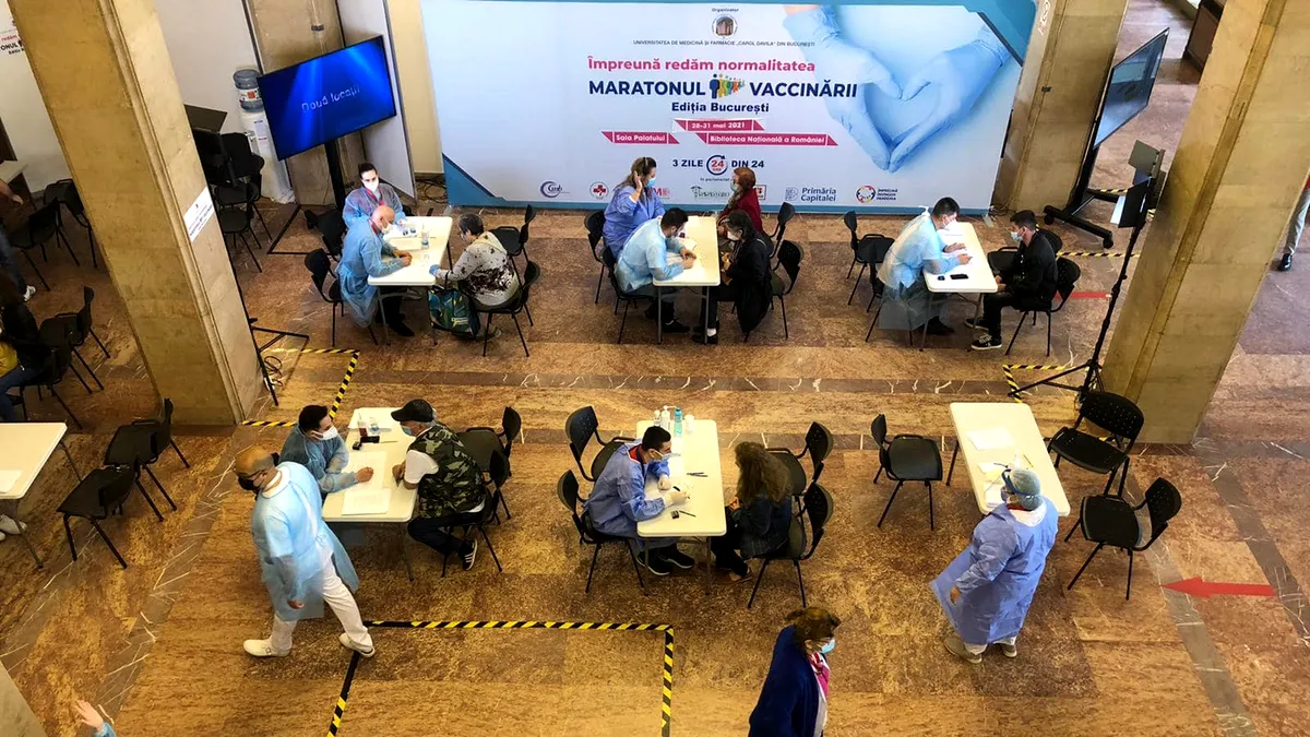 Maratonul vaccinării din București: Număr mare de imunizări în ultimele 48 de ore