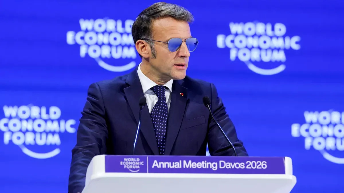 Macron, discurs cu ochelari de soare la Davos: „conflictul a devenit normal” într-o lume fără reguli