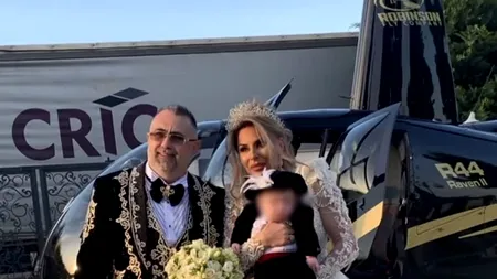VIDEO. Nuntă de pomină la Oradea, cu elicopter, șampanie scumpă și maneliști celebri. Cine este mirele