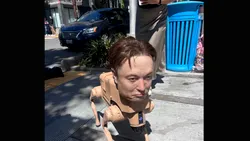 Robo-câinele cu fața lui Elon Musk a băgat spaima în trecători. De unde a apărut